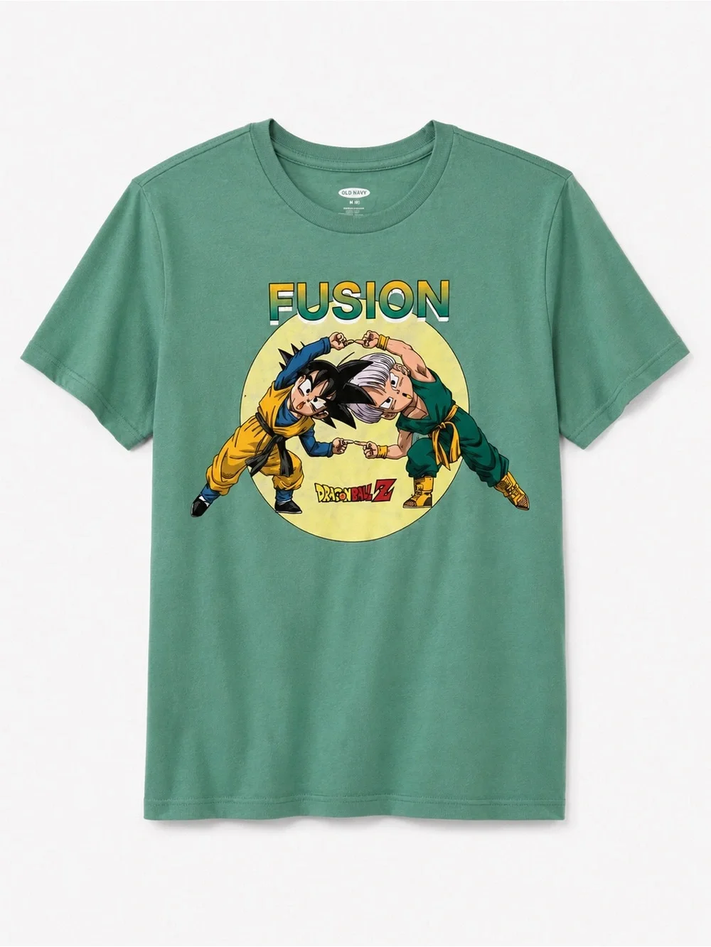 Old Navy Green Dragon Ball Z Fusion Graphic Tee